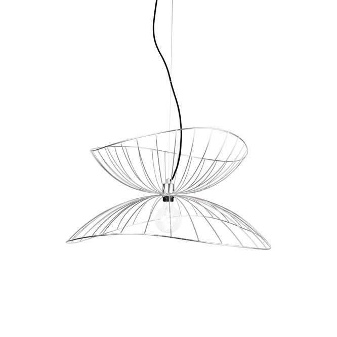 Druciana lampa wisząca Ray chrom Globen Lighting